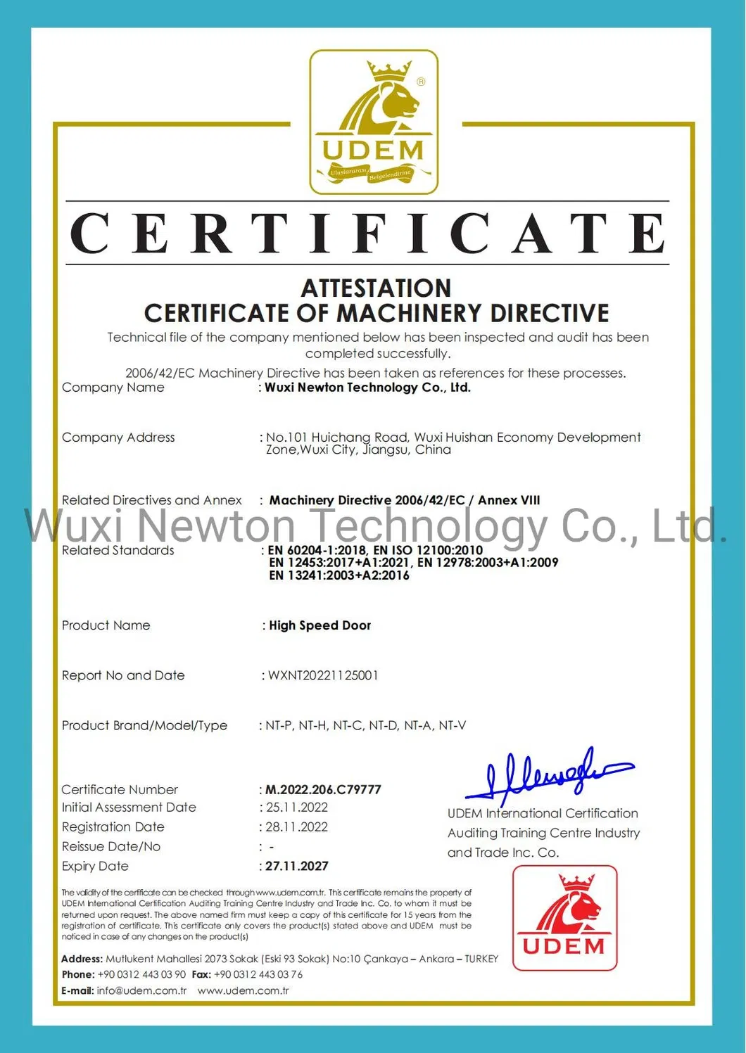 CE Certificate