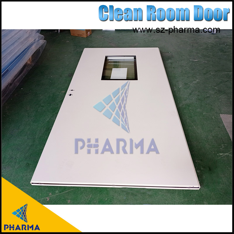 Sliding Rail Industrial Metal Aluminum Rolling Door, Mirror Cleanroom Water Resistant Aluminum Door