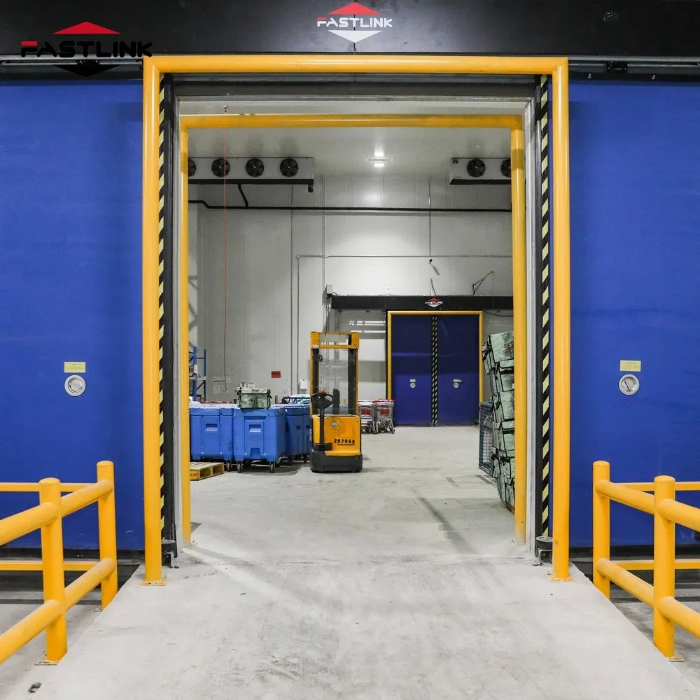 Fastlink in Stock Factory Customized PU Anti-Collision Automatic Cold Storage Automatic PVC High Speed Doors