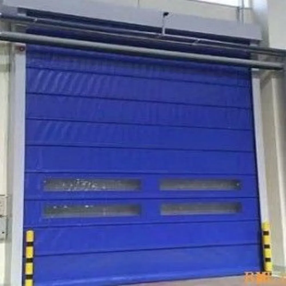 PVC Stacking Folding Type Rapid Roller Rolling Electric Shutter Fabric High Speed Flexible Spiral Cold Storage Entry Gate / Door