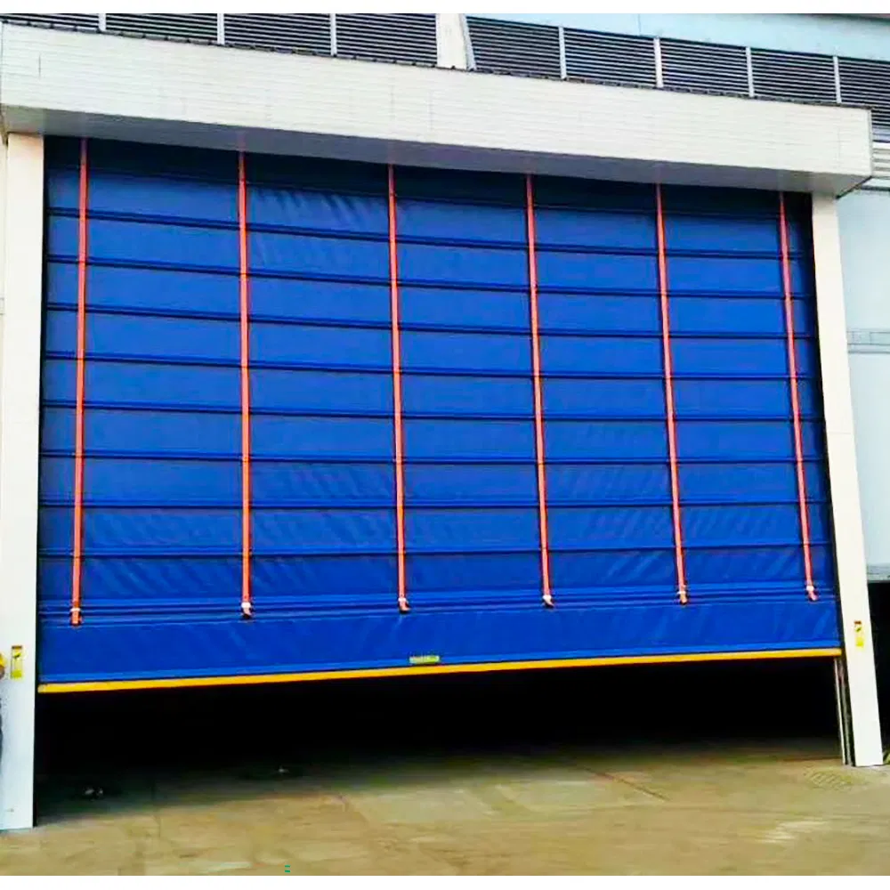 PVC Fabric Fast Action Refrigerated High Speed Rapid Roller Shutter Zipper Stacking up Cold Storage Door for Pharmaceutical Industry