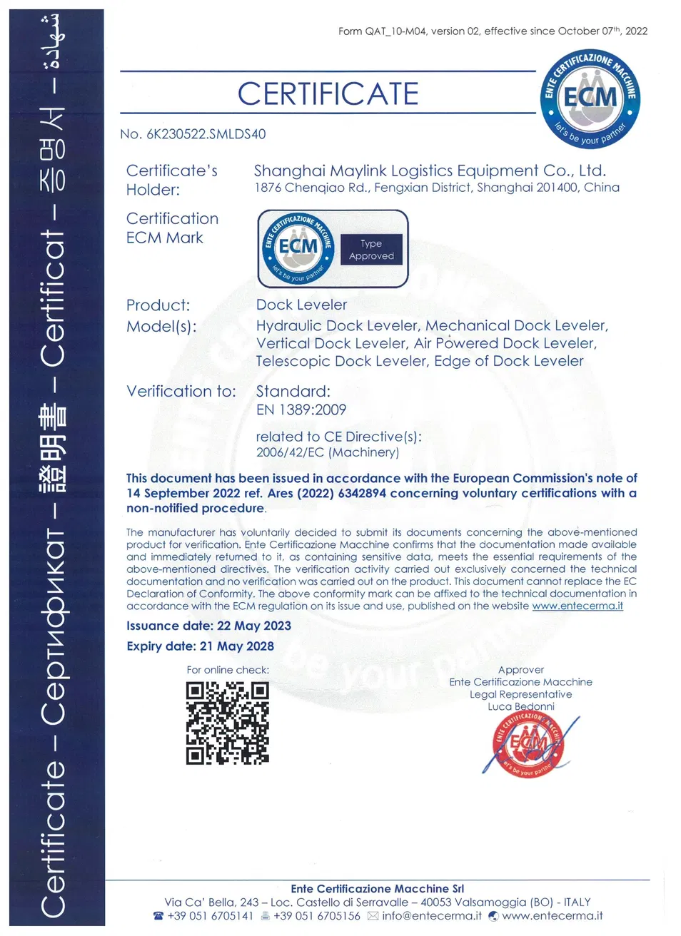 Certification Details