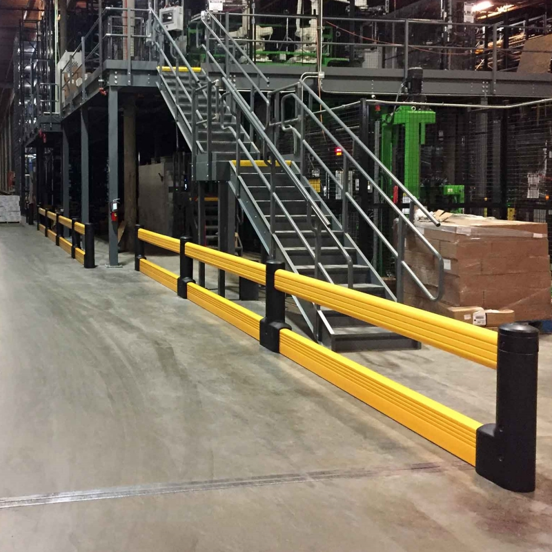 Hsj Flexible Plastic Safety Guardrail for Warehouse Anti-Collision Guardrail Industrial Protection Guard Rails