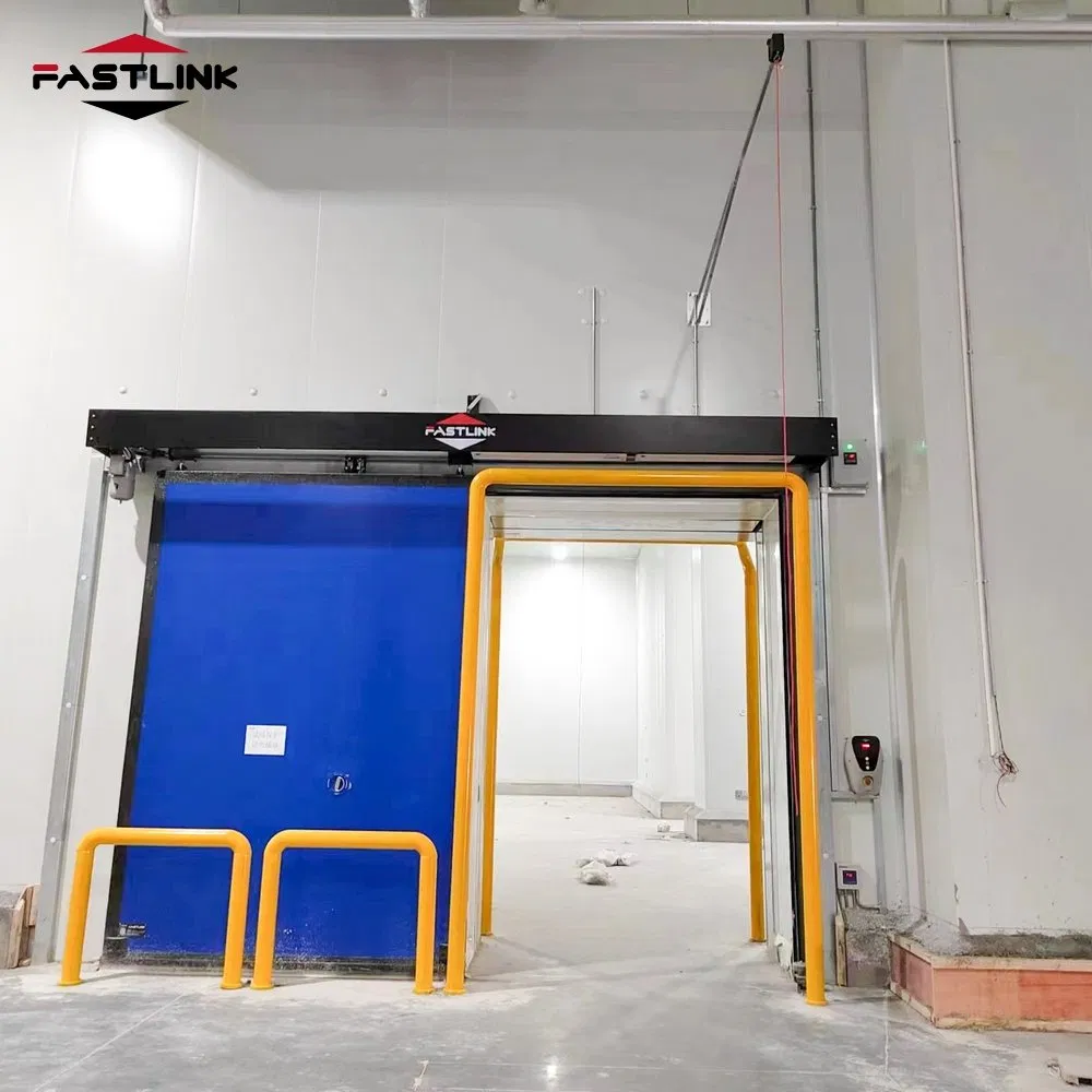 Fastlink New Product Industrial Customized PU Anti-Collision Intelligent Cold Storage High Speed Sliding Doors