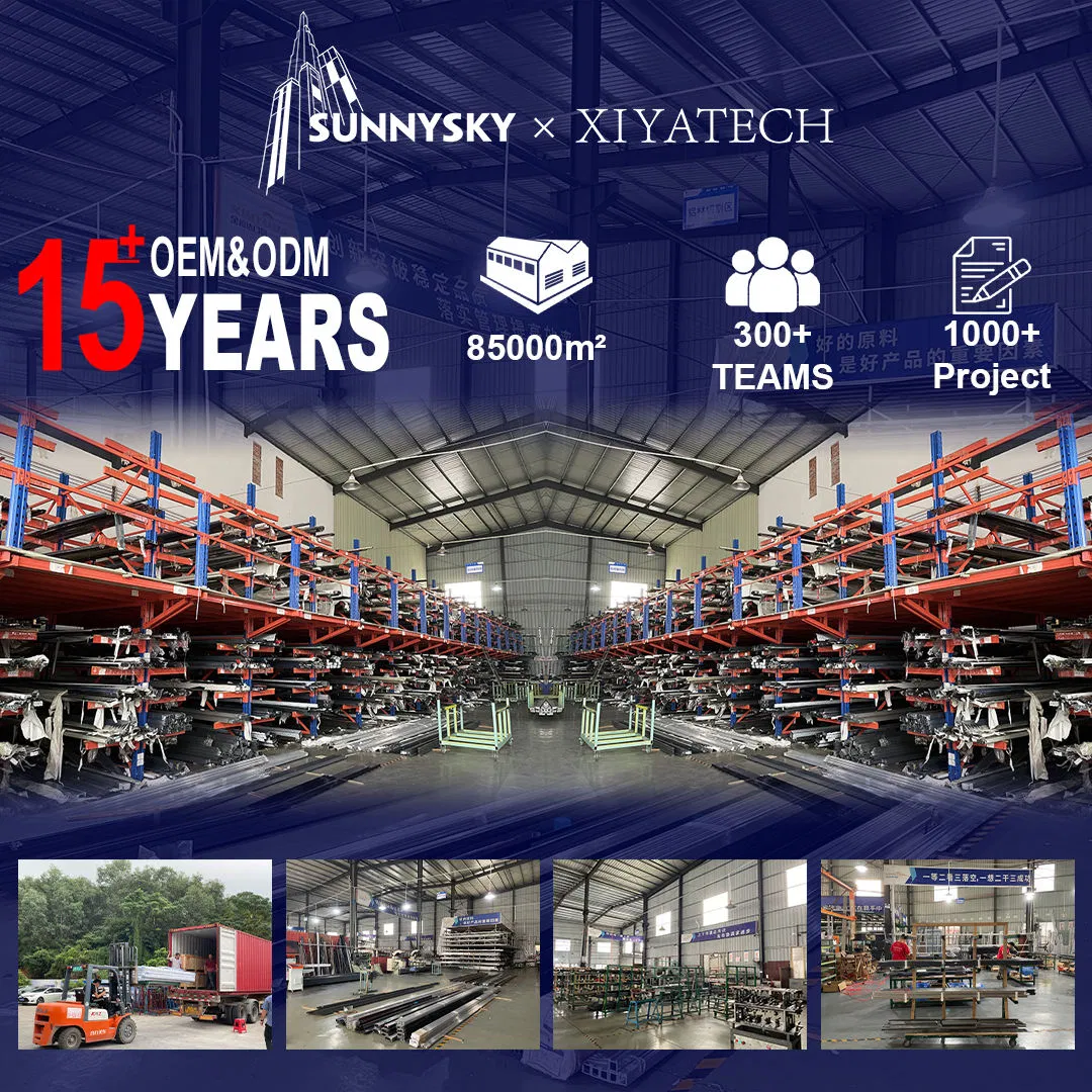 Modern Design Automatic Metal Sectional Aluminum Glass Overhead Roller Shutter Industrial Steel Garage Door