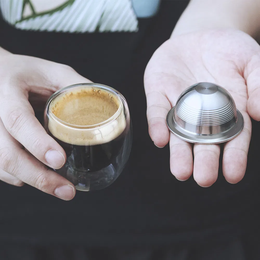 Stainless Steel Refillable Reutilisable Reusable Coffee Pods Nesspresso Coffee Capsule