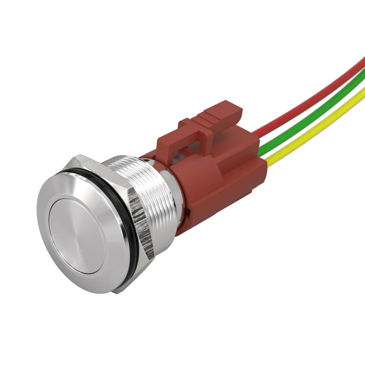 Hban 25mm Stainless Steel 5 AMP IP67 on-off Latching Push Button Switch