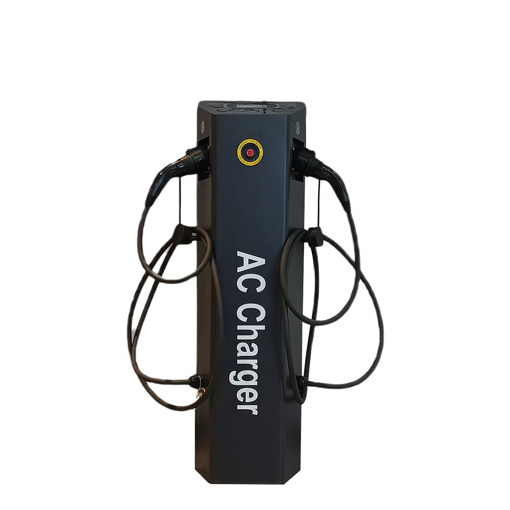 Public Outdoor 2*22kw 44kw Ocpp Super Fast AC DC Electric Vehicle Car Battery EV Charger Charging Station GB/T Type2
