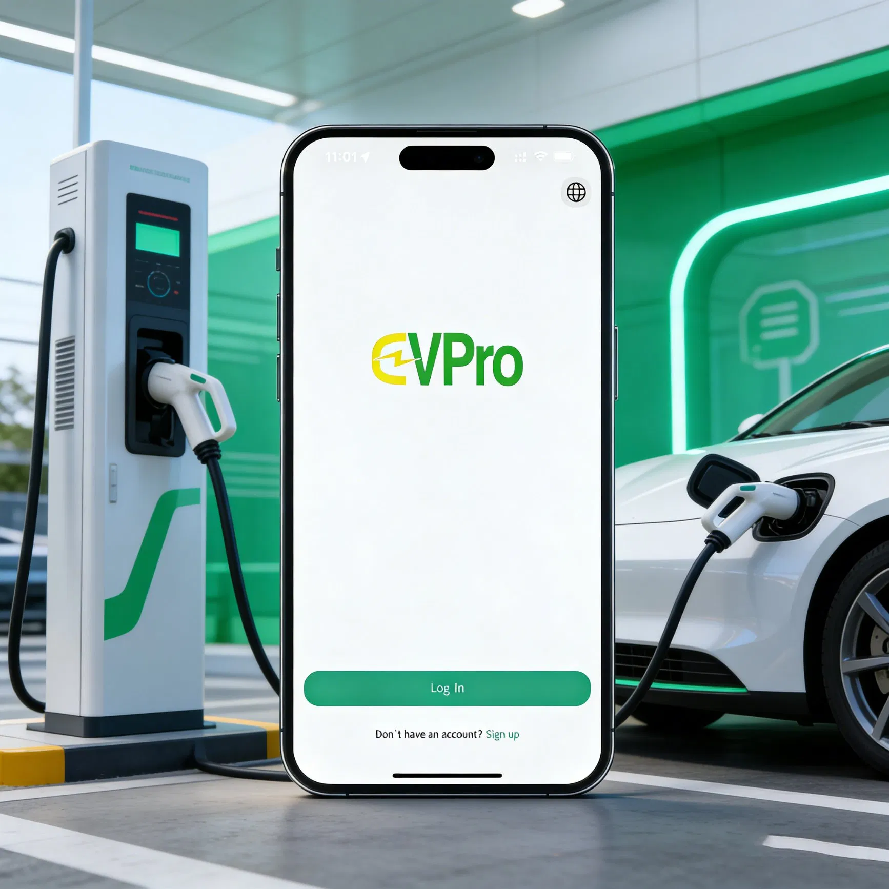Evpro All-in-One EV Charging Solution-Charging Station Locator, Charging Status Management, Membership Top-up &amp; Points Rewards, Compatible with Ios &amp; Android