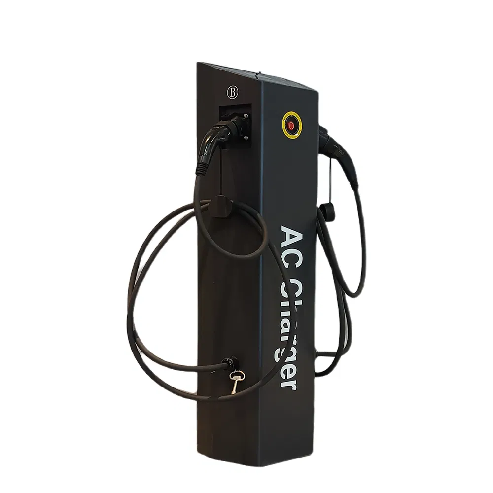Public Outdoor 2*22kw 44kw Ocpp Super Fast AC DC Electric Vehicle Car Battery EV Charger Charging Station GB/T Type2
