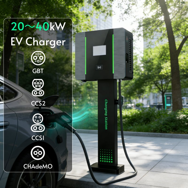 Factory CCS2 DC 20kw 30kw 40kw Electric Car Battery Charger for Residential and Office with Ocpp1.6