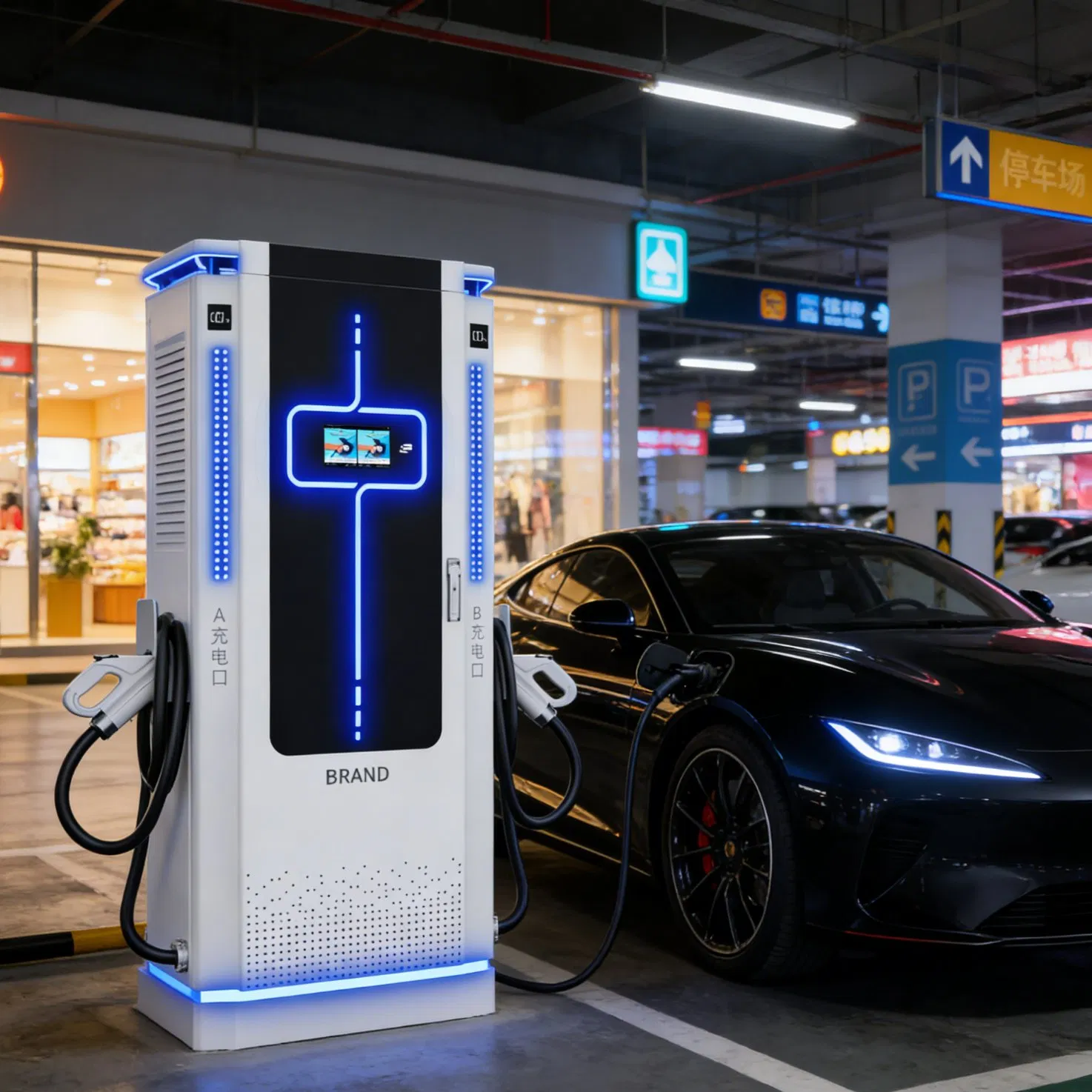 Electric Car Charge Station Charger for Government Building and Public Service