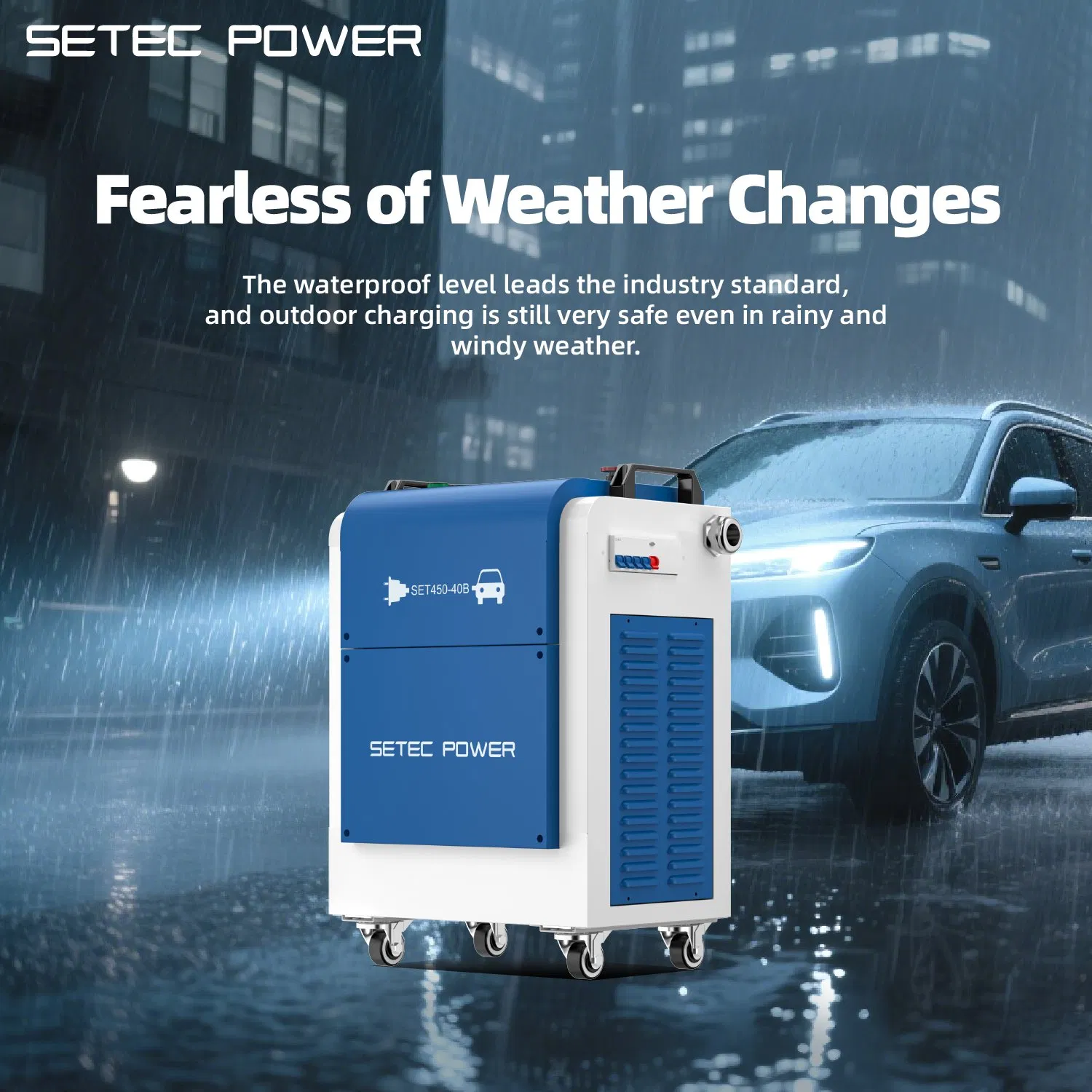 SETEC POWER CCS CHAdeMO NACS10kW 30kW 60kW Reliable DC EV Charging Station with Portable Feature for Outdoors