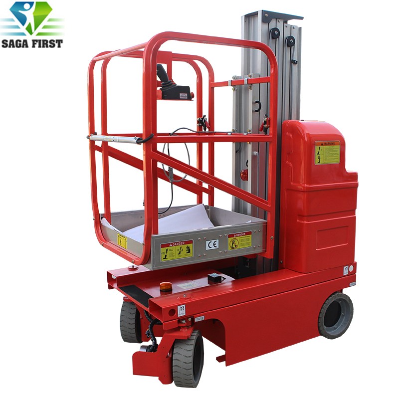 8m 9.5m Work Platform Single Column Aluminium Self Propelled Lifter Ladder Machine Hydraulic