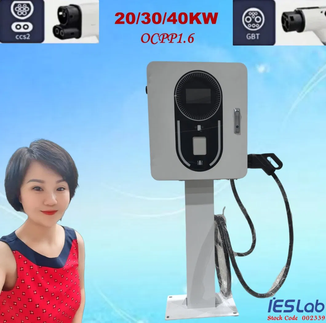EV Infrastructure 20kw 30kw 40kw Floor Wall Mounted 3 Phase 400V Fast DC Electric Vehicle Car Battery EV Charger Charging Station