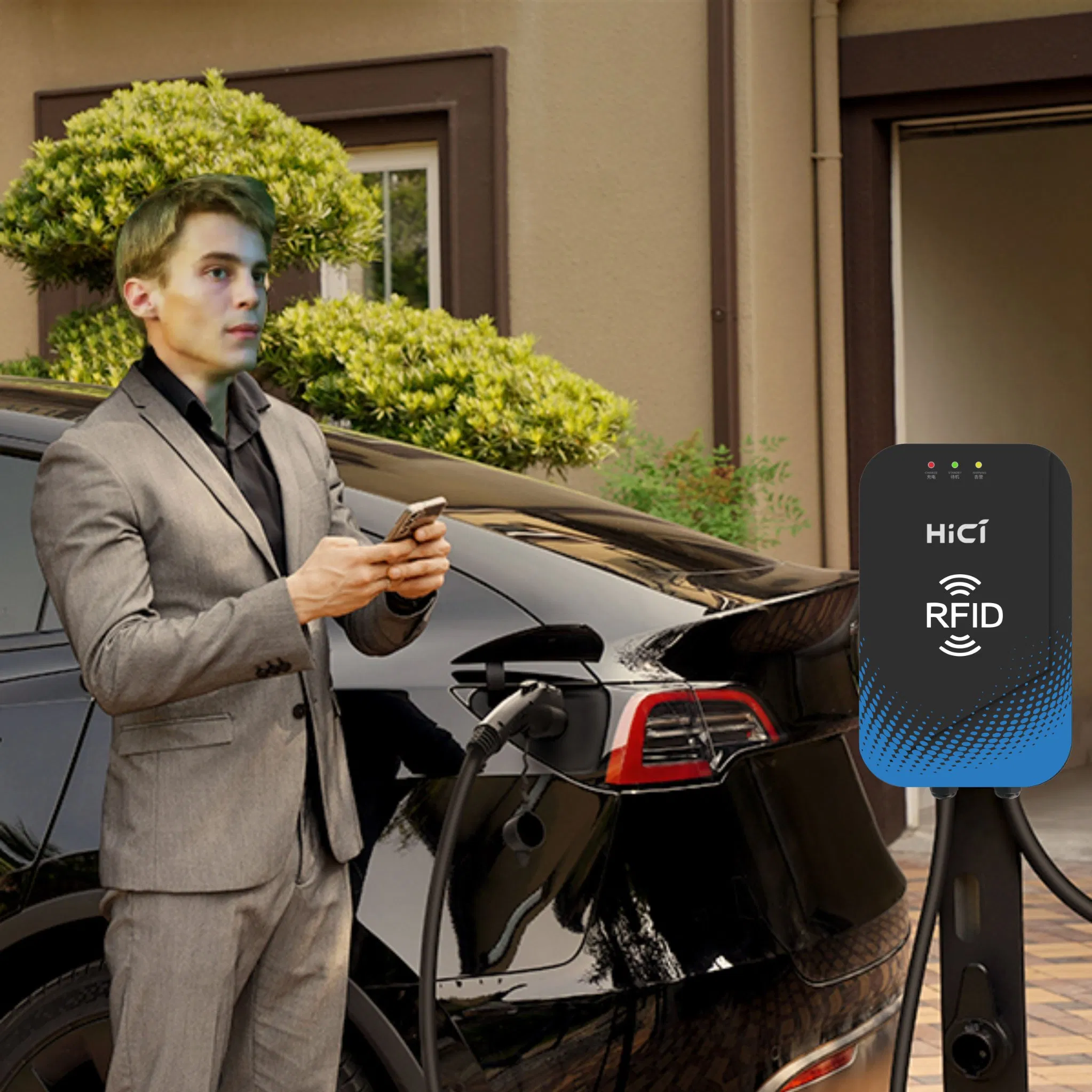 High-Efficiency 7kw and 11kw Home EV Charger Station2.