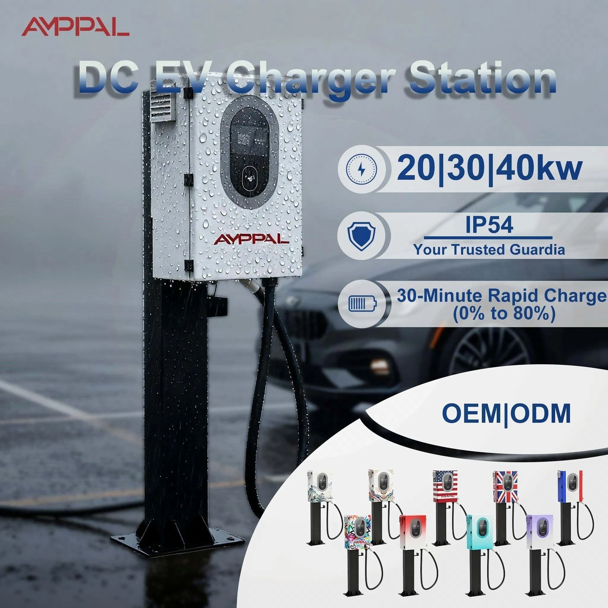 Amppal Hotel Office Building 30kw AC Charger