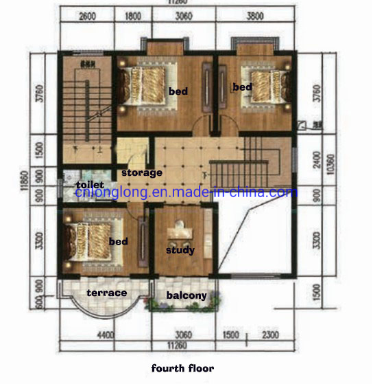 Casa de Estructura de Acero Ligero Prefabricada Villa de Acero Ligero 5-1