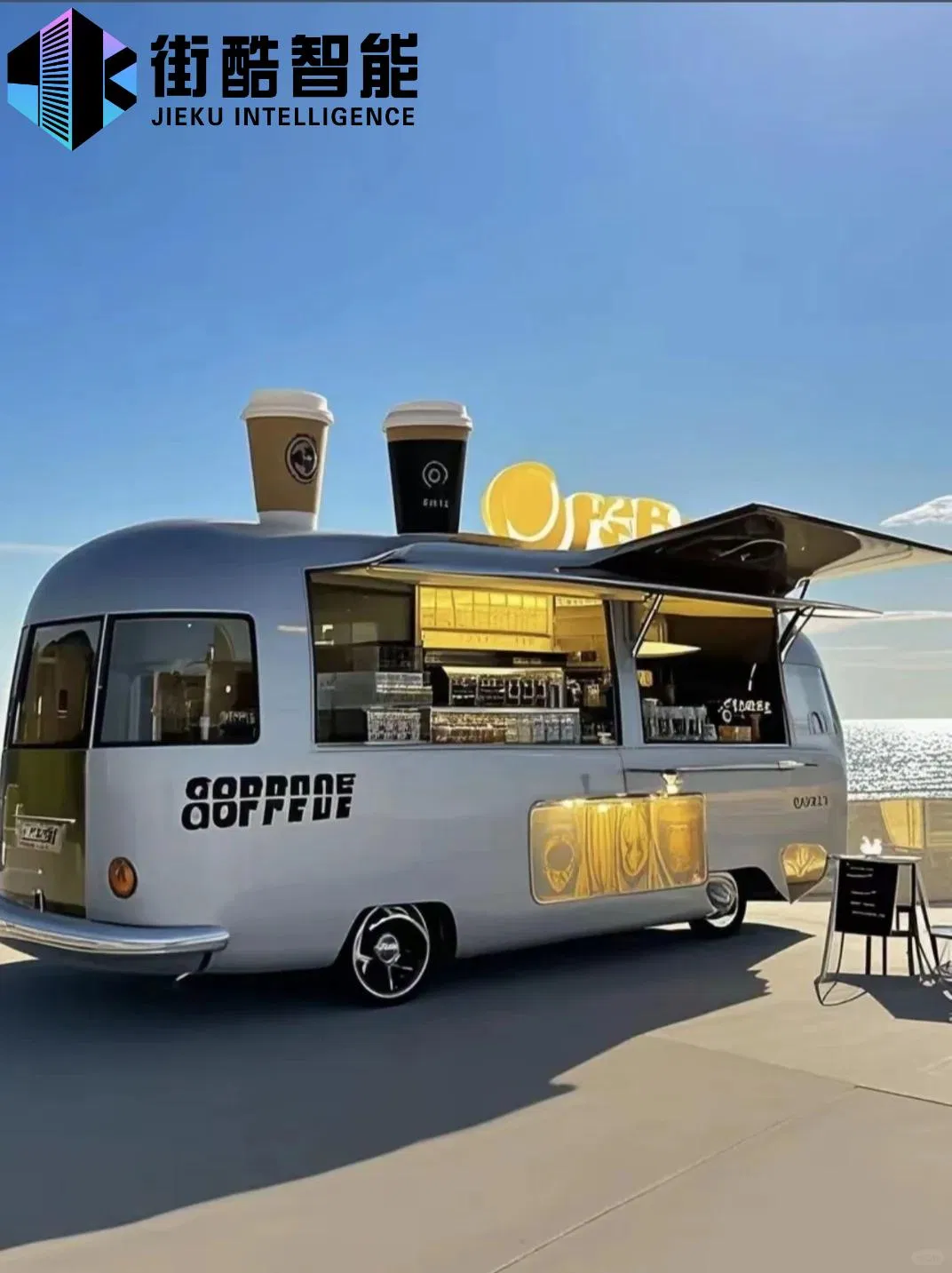 Precio de fábrica carrito de comida eléctrico de diseño avanzado colorido estilo moderno