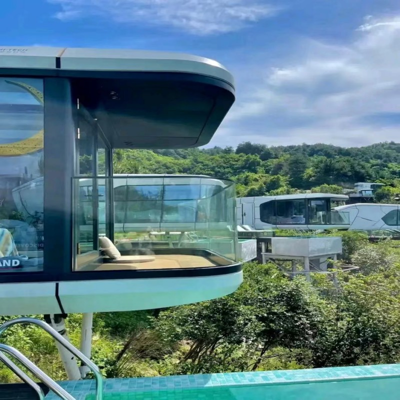 Apartamentos de lujo en un resort, casa cápsula moderna, camping en el jardín, alojamiento en casa