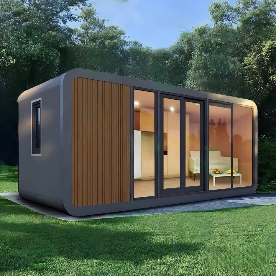 Uso vacacional de cabaña de manzana lista para usar, espacio de vida cómodo