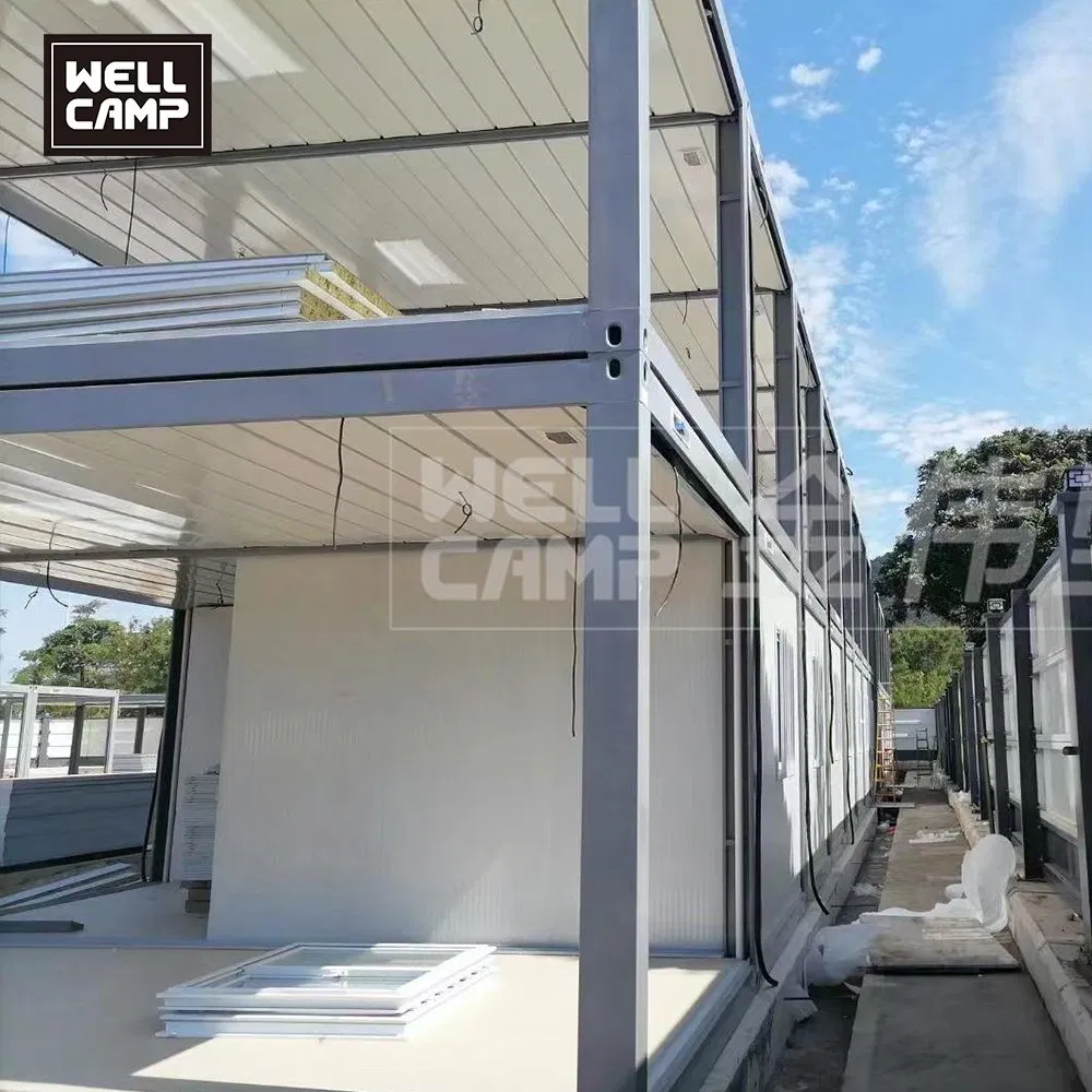 Oficinas Temporales Personalizadas 20FT Casa de Acero Buen Contenedor de Resortes Impermeable de Paquete Plano