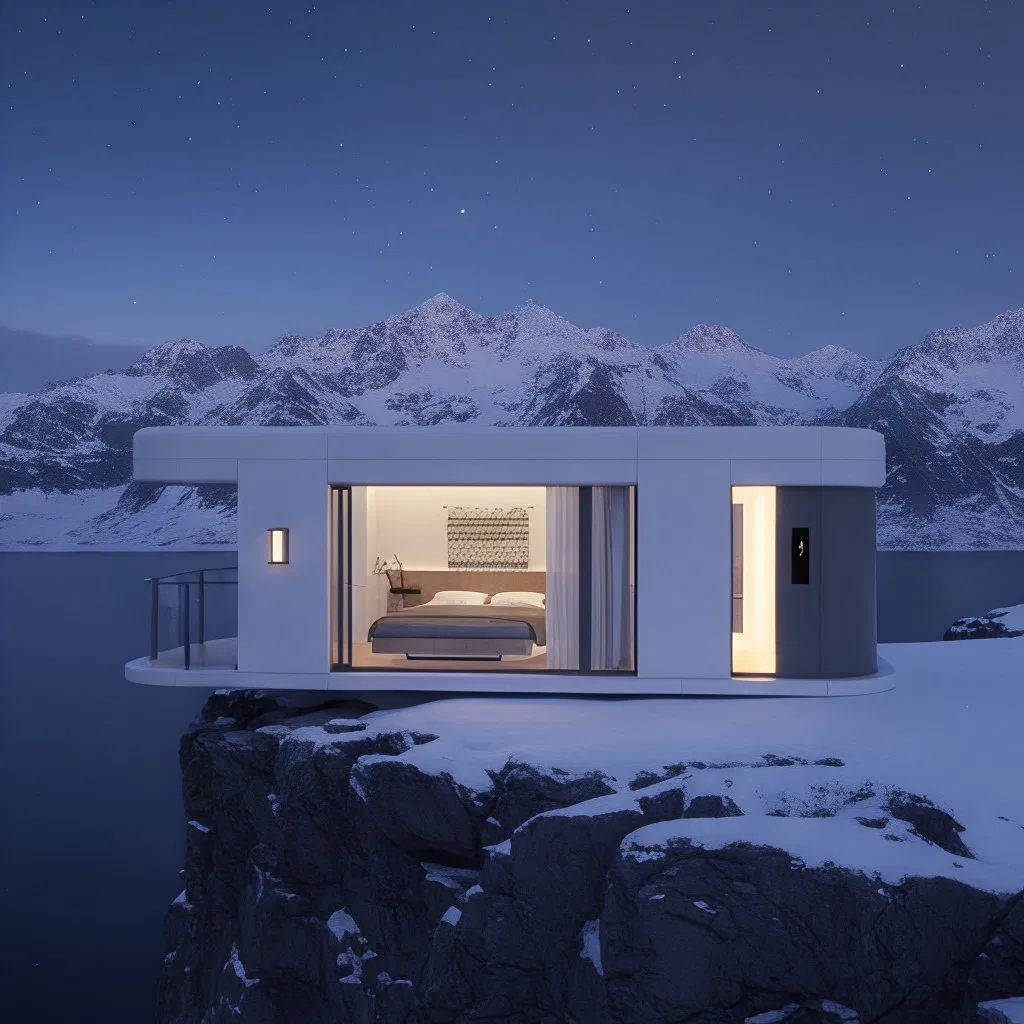 Casa móvil inteligente modular prefabricada sostenible convertible con aislamiento térmico robusto