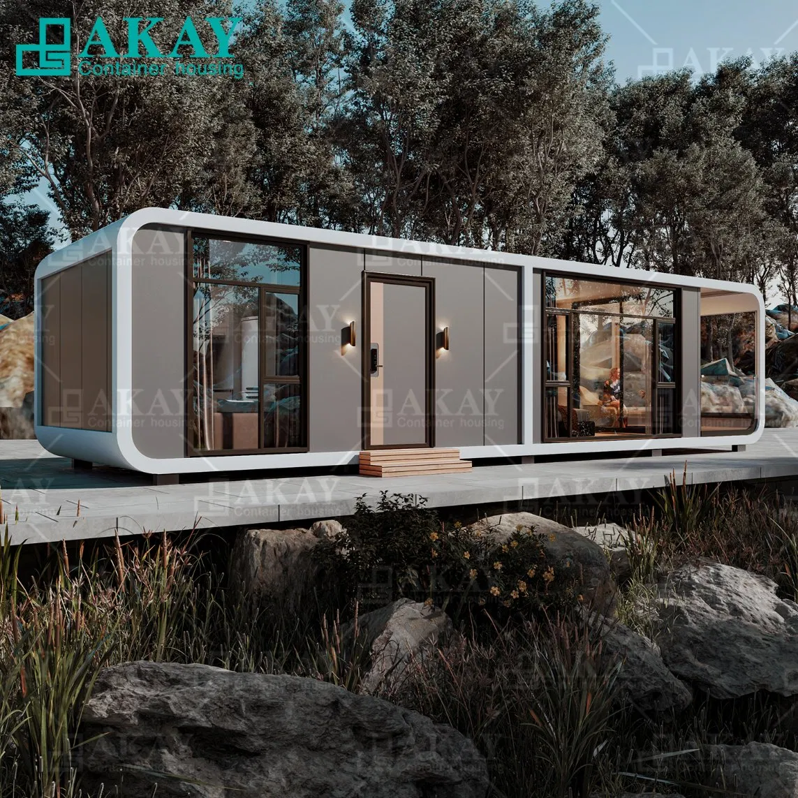 Fábrica de edificios prefabricados de alta gama moderna, casa contenedor ecológica personalizada, casa modular prefabricada, casa cápsula desmontable