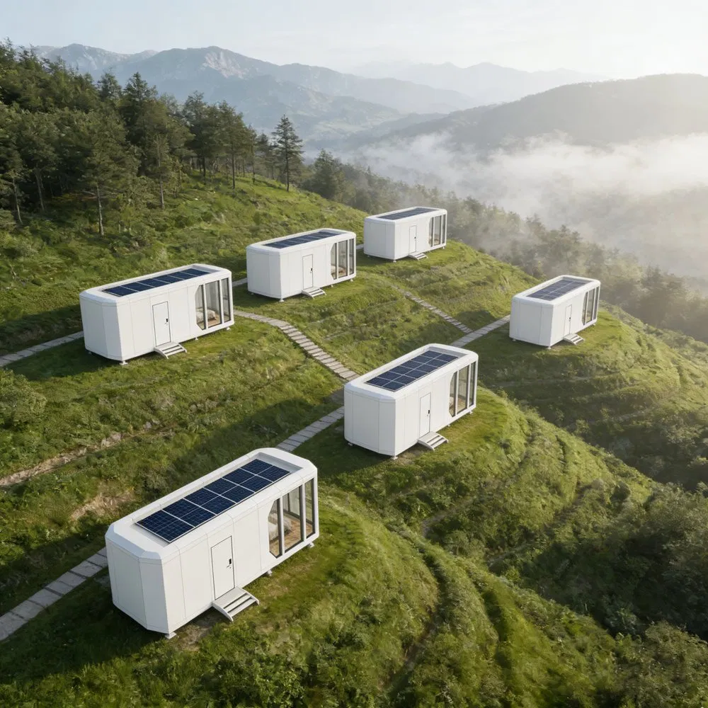 Casa cápsula prefabricada modular para proyectos turísticos en islas, fácil de ensamblar, unidad de hotel cápsula para el desarrollo de resorts