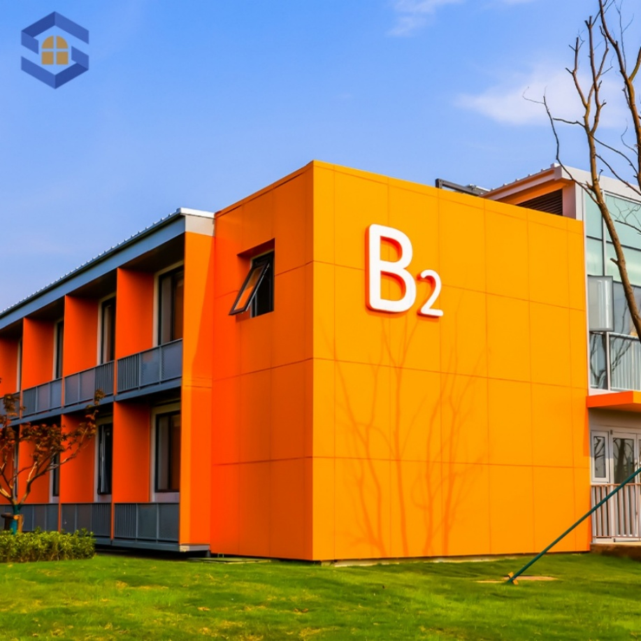 Área de Resort Villa Solar Compatible Antioxidante a la Humedad Casa Contenedor Boutique Modular para Hotel Campamento Estación de Servicio Agrupación de Alojamiento Escénico