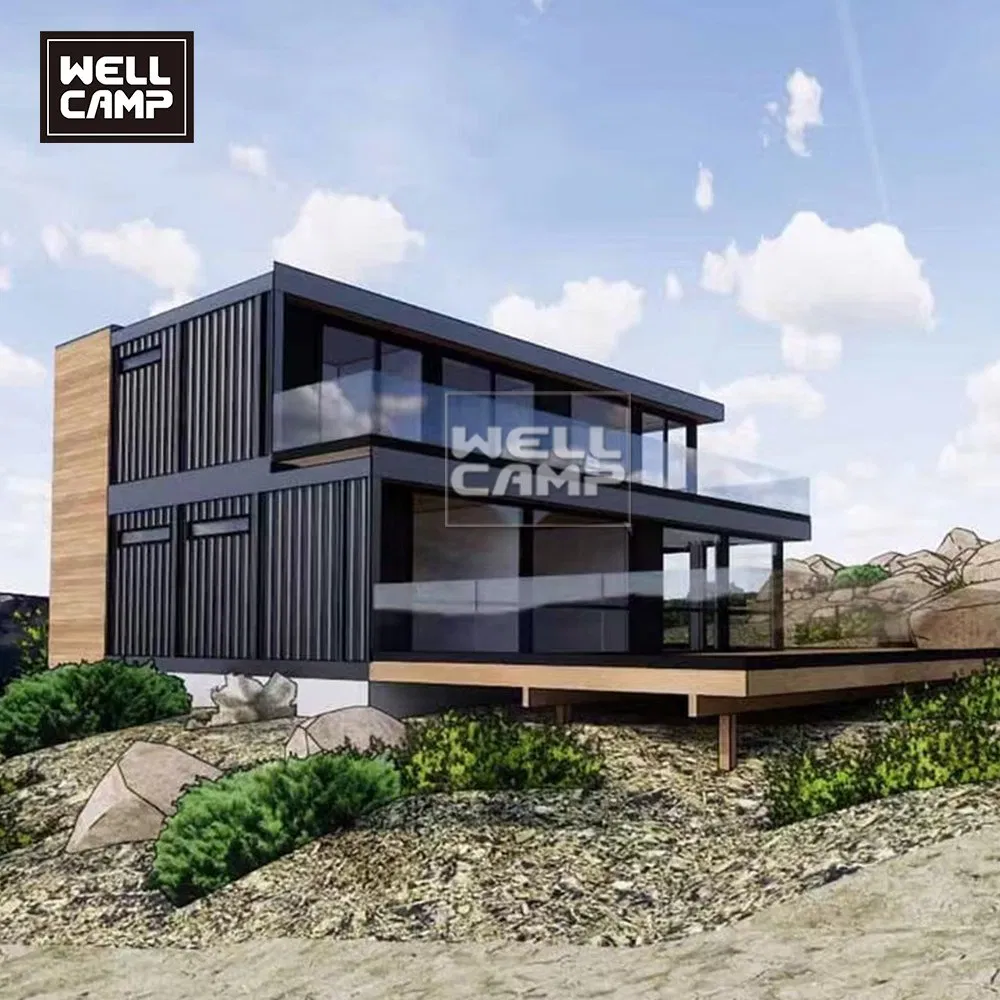 Diseño de lujo ODM 20FT Envío oficina móvil casa prefabricada resort de contenedor móvil