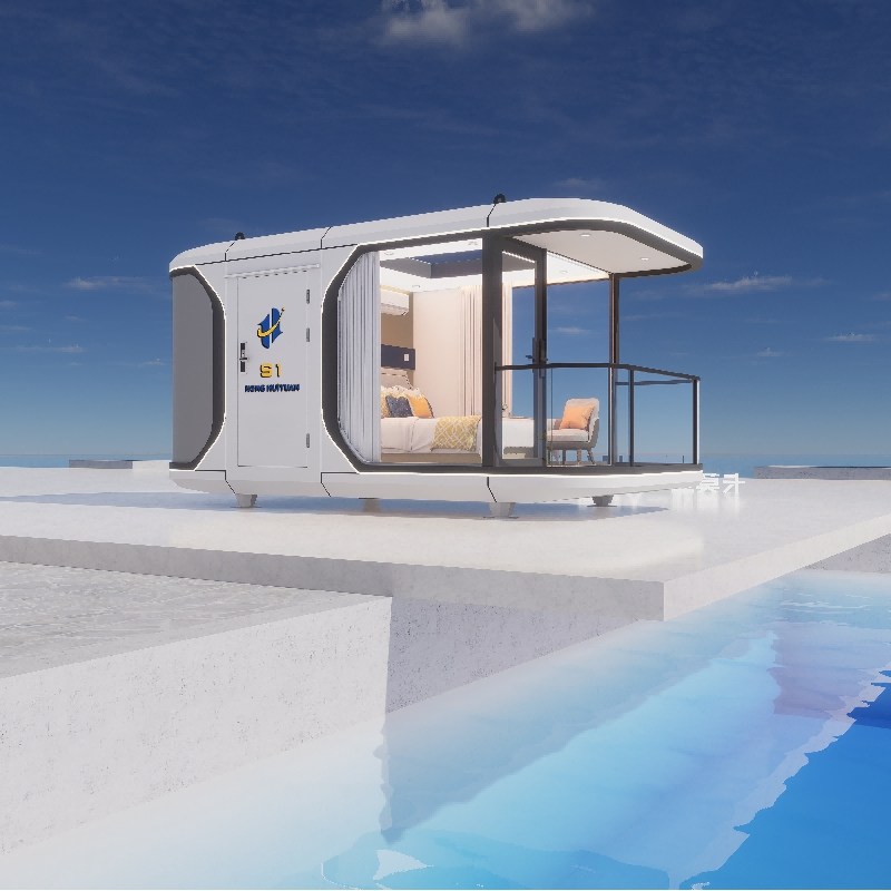Casa cápsula espacial modular de lujo inteligente moderna tropical ODM para resorts en islas