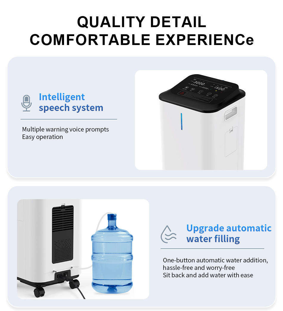 Venta directa de Superfactory, envío gratuito, máquina de inhalación de hidrógeno molecular H2 O2 para el cuidado de ancianos 900~4500ml