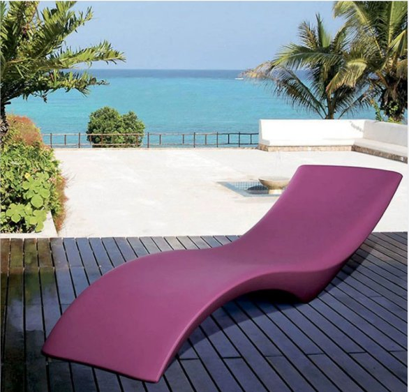 Sofá de piscina a medida, impermeable, de FRP y fibra de vidrio, cama de sol para exteriores, chaise longue al lado de la piscina infinita, silla de ocio para bronceado en resort, villa, hotel y spa