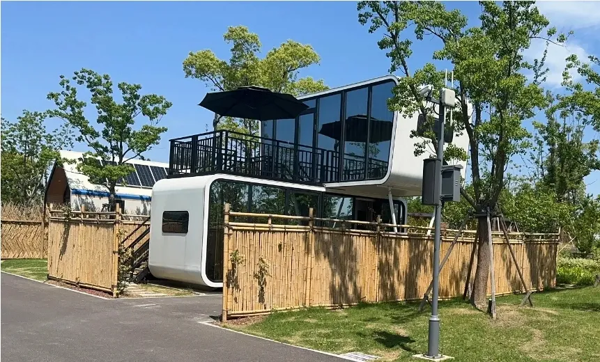 Cabaña de manzana oficina modular prefabricada para 2 residentes