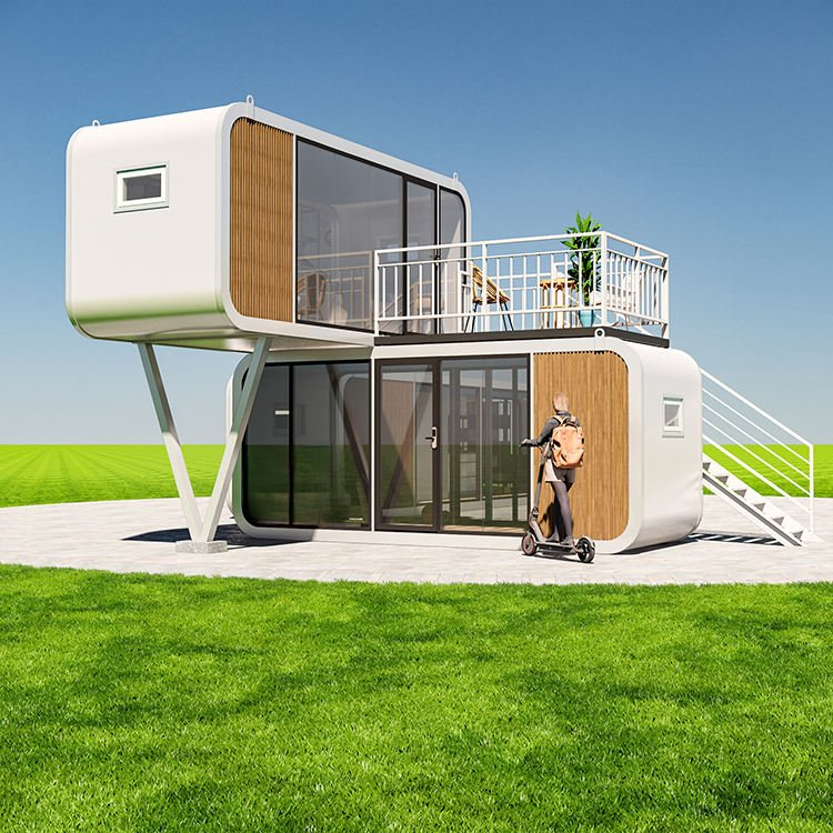 Casa Modular Apple Cabin Prefabricada Pequeña Casa fuera de la Red Hotel Apple Cabin Alojamiento Turístico en Bosque Remoto