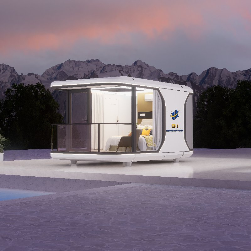 Casa cápsula espacial modular de lujo inteligente moderna tropical ODM para resorts en islas
