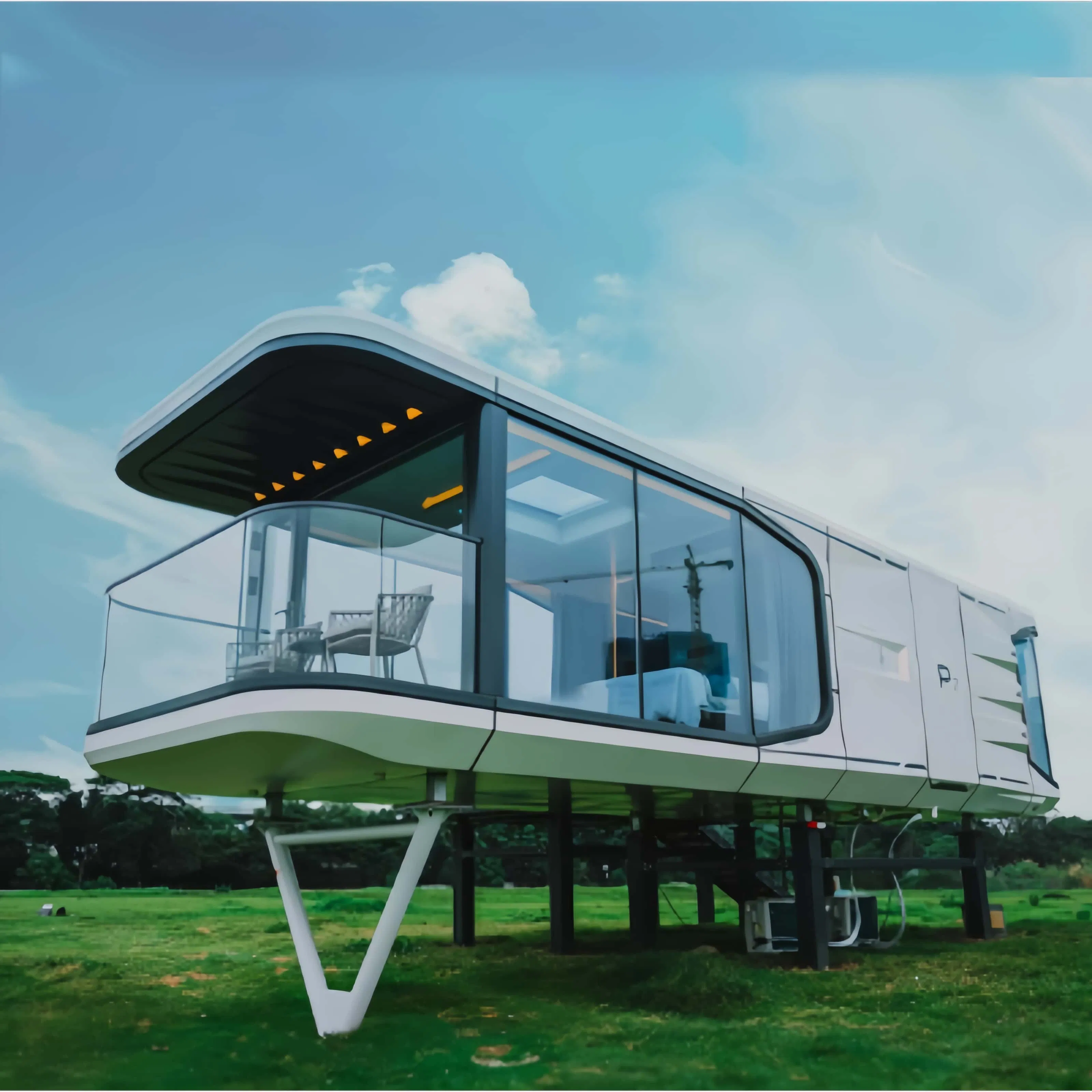 Hotel de lujo habitaciones modernas en contenedores estilo resort mover más grande