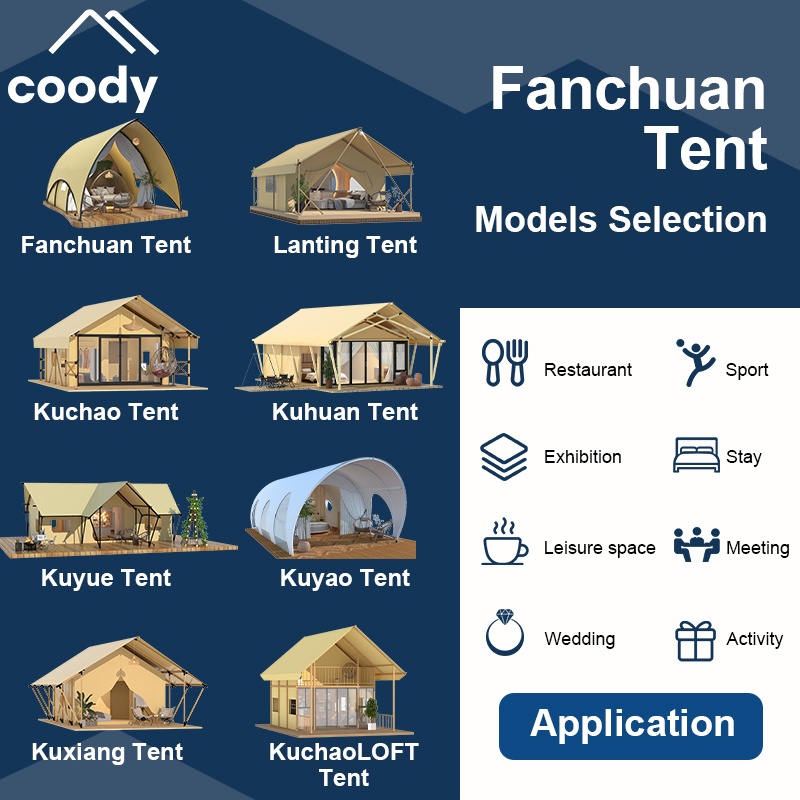 Camping Eco Modular Resorts Lujo Fanchuan Safari Navegación Coody Glamping Hotel Tienda