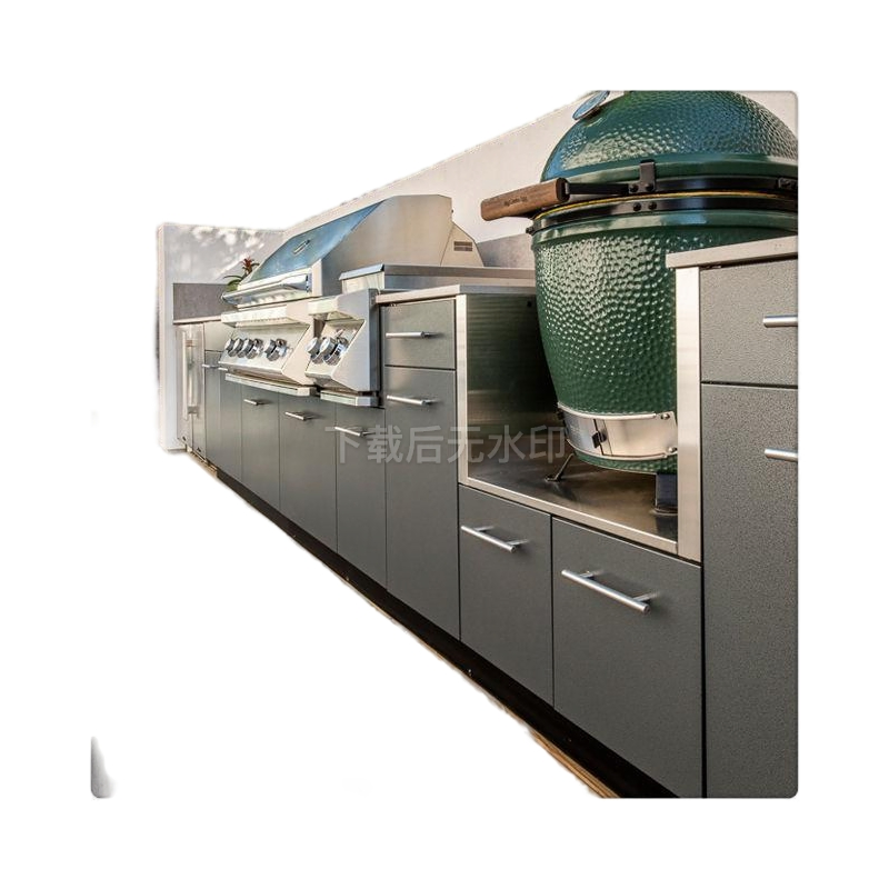 Nuevo diseño de lujo estilo alta gama, impermeable, completamente modular, armario exterior de acero inoxidable