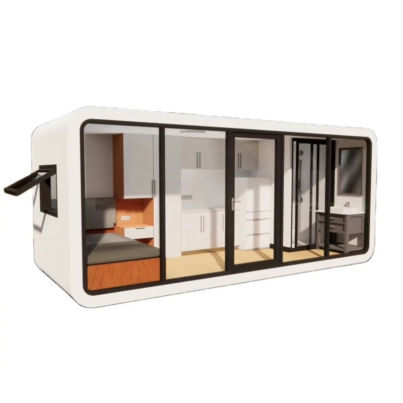 Instalación Rápida de Cabañas Módulares Prefabricadas en Forma de Manzana, Casa Contenedor Desmontable para Resort Turístico Hotel
