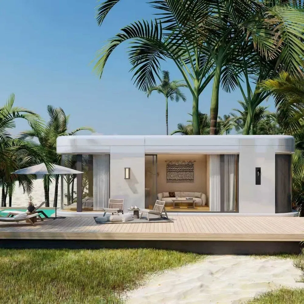 Casa prefabricada de acero de calibre ligero, modular, móvil, a prueba de viento y terremotos, de grado montañés y premium