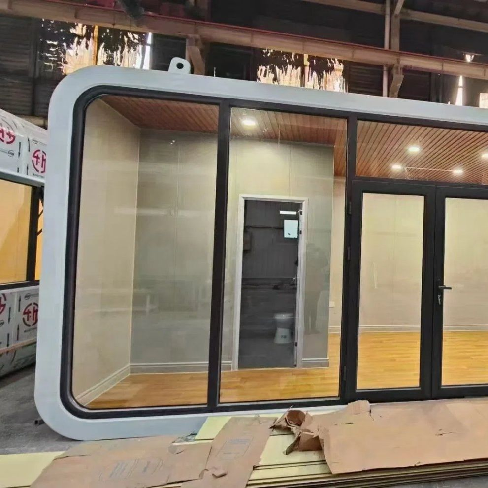 China CE e ISO Exporta Casa Prefabricada Modular Desmontable Móvil Portátil 20FT 30FT 40FT Cabaña de Manzana para Estancia Boutique Artesanía Fina Diseño Personalizado Resort