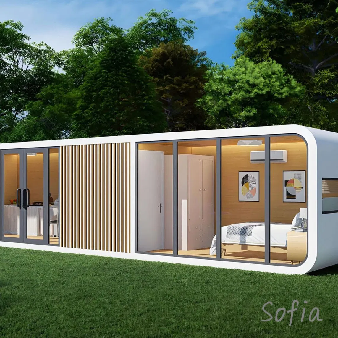 Cabaña de Manzana en la Montaña Casa Modular Fuerte Contenedor para la Playa