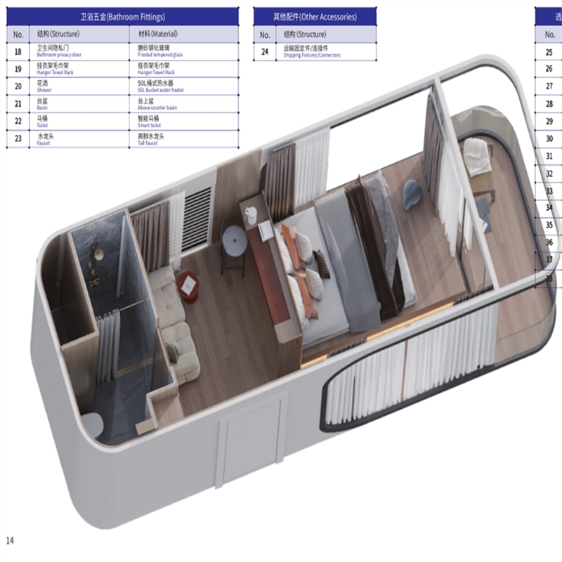 2025 Casa móvil de lujo personalizada de fábrica en venta, casa moderna tipo cápsula espacial para hotel y resort