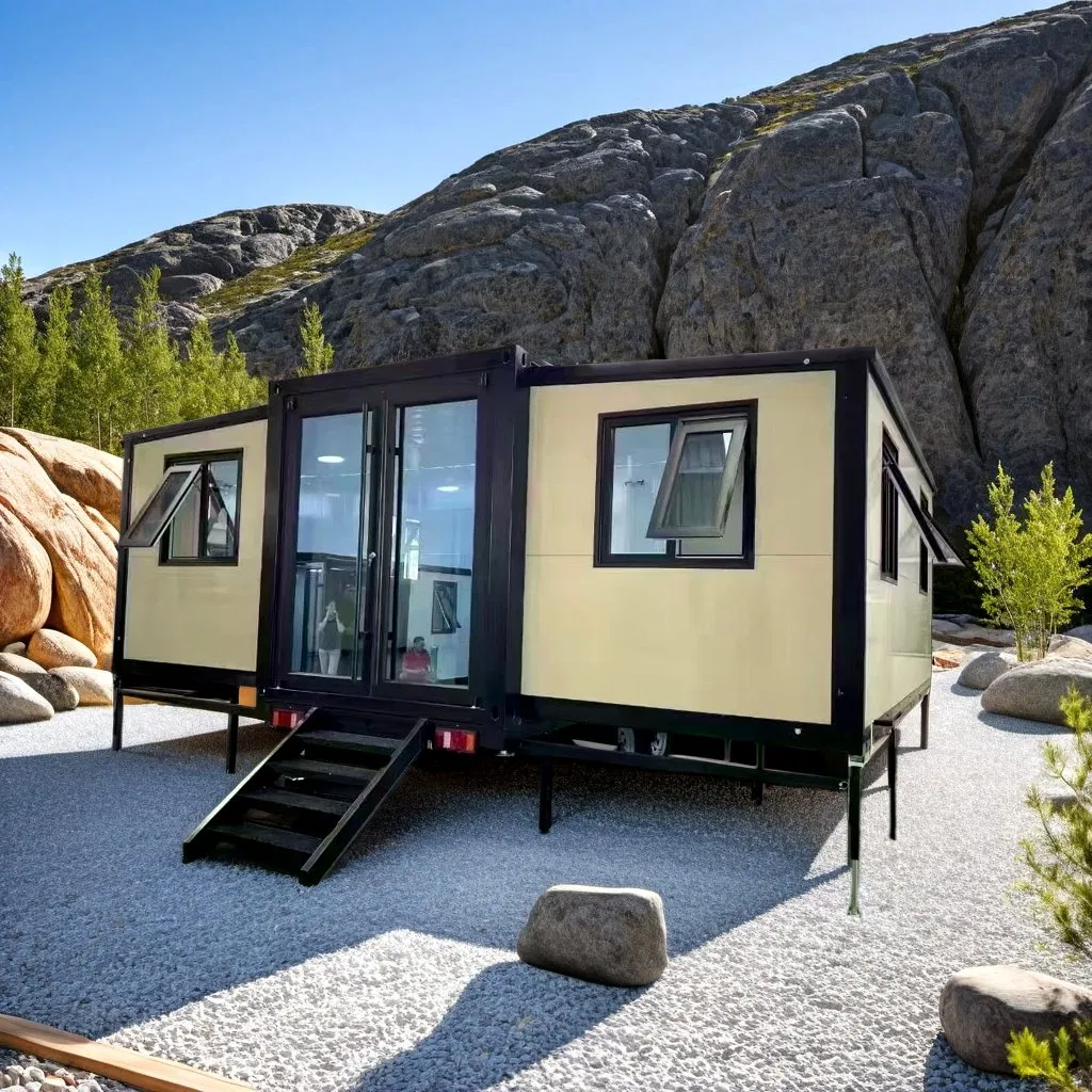 Casa modular prefabricada inteligente de lujo, casa cápsula al aire libre, casa contenedor, casa expandible, casa prefabricada