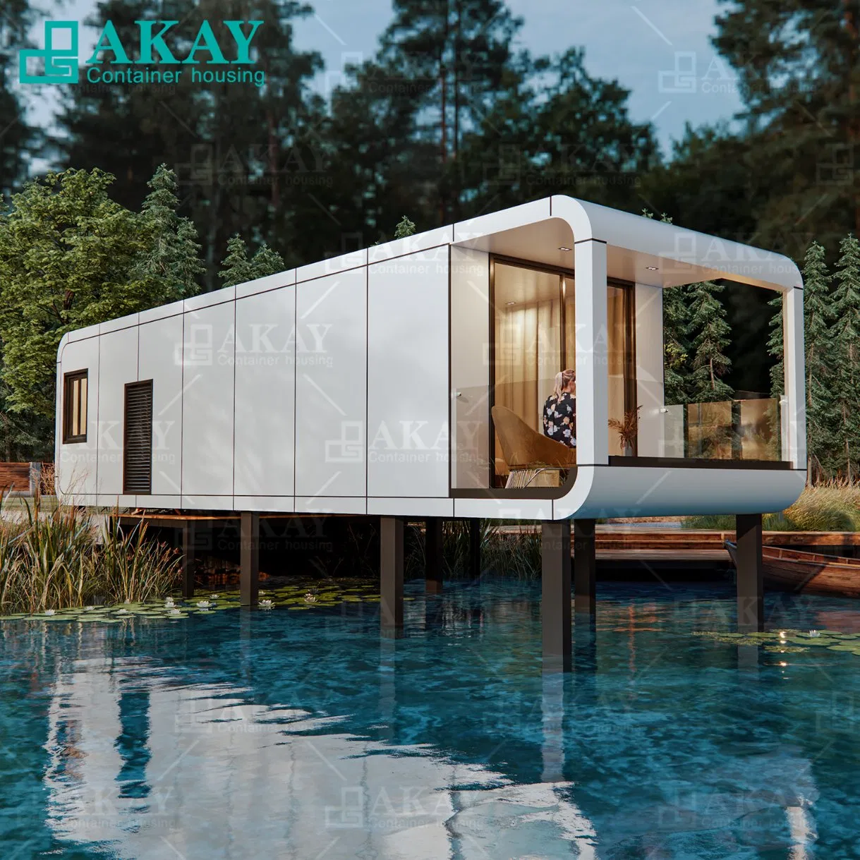 Fábrica de edificios prefabricados de alta gama moderna, casa contenedor ecológica personalizada, casa modular prefabricada, casa cápsula desmontable