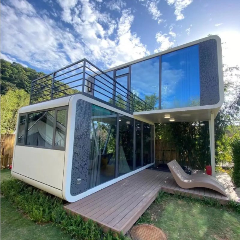 Casa Móvil Prefabricada de Manzana Modular de Fabricación China 20FT 40FT Desmontable Portátil Aislada a Prueba de Sonido para Venta en Resort de Glamping al Aire Libre