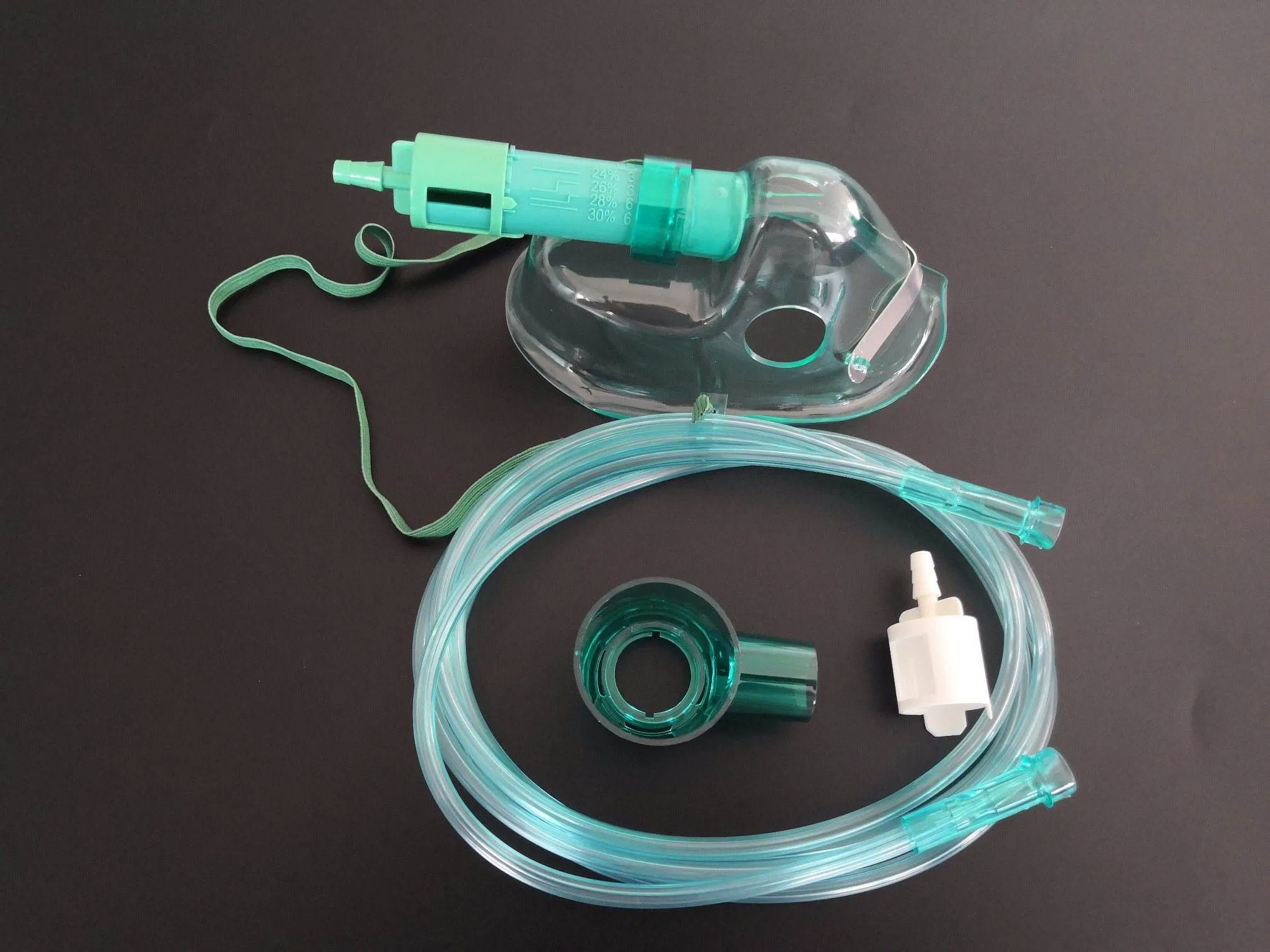 Mascarilla de oxígeno desechable de PVC con tubo tipo EOS esterilizada y desinfectante