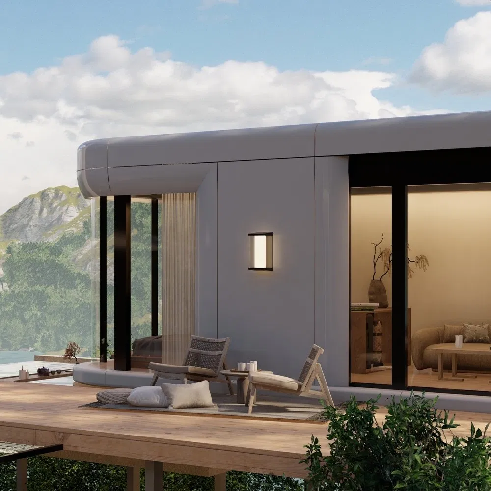 Casa prefabricada de acero de calibre ligero, modular, móvil, a prueba de viento y terremotos, de grado montañés y premium